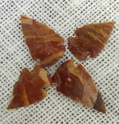 4 rust stripes arrowheads reproduction arrow bird points ks592