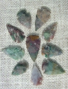 10  green with red multi colors reproduction arrowheads ks555