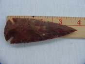 Reproduction spear head spearhead point 3 3/4  inch jasper x193