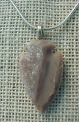 1.75" geode arrowhead necklace replica beautiful crystal kd357