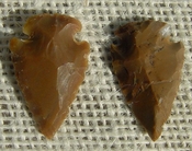 1 pair arrowheads earrings brown stone replica point sa421