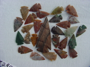 25 stone arrowheads 3 inch spearhead reproduction colors  x294