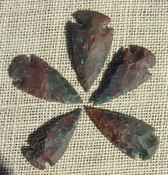 2" inch arrowheads 5 pack mixed colors replica.bird points sa738