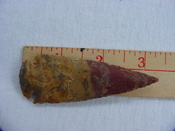 Reproduction spearhead point spear head 3 1/4  inch jasper x281