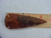 Reproduction spear head spearhead point 3 1/2  inch jasper x279