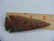 Reproduction spearhead point spear head 3 1/4  inch jasper x280