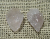 1 rose quartz arrowheads pair for earrings reproduction rq8