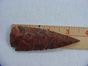Reproduction spear head spearhead point 3 1/2  inch jasper x267