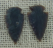 1 pair arrowheads for earrings stone brown replica point ae26