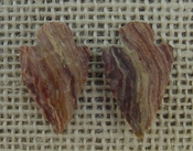 1 pair arrowheads for earrings stone striped replica point ae18
