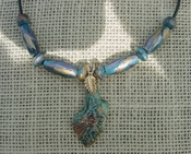 Artisan gar fish scale necklace custom handcrafted 18" ety1
