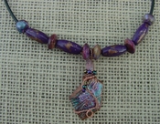 Artisan gar fish scale necklace custom handcrafted 18" ah11