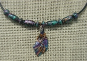 Artisan gar fish scale necklace custom handcrafted 18" ety3