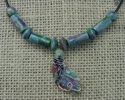 Artisan gar fish scale necklace custom handcrafted 18" ah13