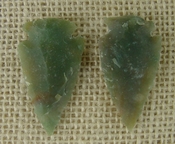 1 pair arrowheads for earrings stone green  replica point ae88