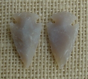 1 pair arrowheads for earrings stone light  replica point ae30