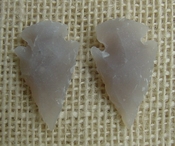 1 pair arrowheads for earrings light stone replica points ae46