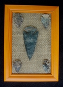 Framed arrowhead spearhead collection replica earthy tones fa22