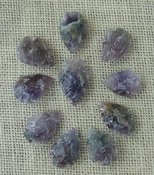 10 amethyst arrowheads crystals replica amethyst 1"-1 1/2" sp8