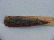 Speckled spearhead reproduction 5 1/4 inch agate or jasper x313
