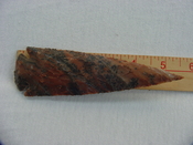 Speckled spearhead reproduction 5 1/4 inch agate or jasper x314