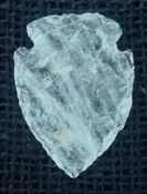 1 arrowhead extra wide crystal quartz replica hand knapped wcq10