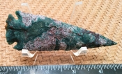 Reproduction 3 1/2" inch stone jasper spearhead point ya335