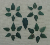 50 bulk arrowheads spearheads stone replica points green sa876