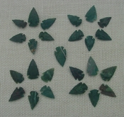 50 bulk arrowheads spearheads stone replica points green sa881