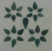 50 bulk arrowheads spearheads stone replica points green sa881