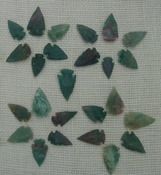 50 bulk arrowheads spearheads stone replica points green sa880