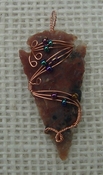 1.71" stone arrowhead pendant make your custom jewelry eah23