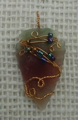 1.34" stone arrowhead pendant make your custom jewelry na83