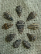 10 stone arrowheads all natural stone replica arrow heads sa481