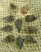 10 stone arrowheads all natural stone replica arrow heads sa528