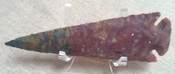 5" inch color spearhead replica stone point agate/ jasper ya351