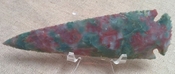 6 inch color spearhead replica stone point agate/jasper an188