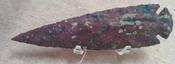 6 inch color spearhead replica stone point agate/jasper an186