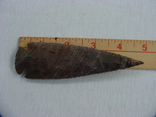4 3/4 inch reproduction spearhead brown spear stone point x476