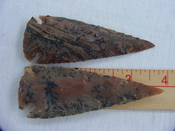 Reproduction arrowheads 3 3/4 inch jasper x498