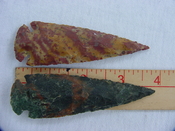 2 spearheads collections 3 3/4 inch reproduction jasper x497