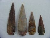 4 piece reproduction spearheads stone replica collection  x345