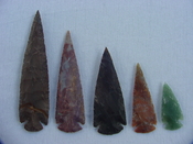 Spearheads collection 5 pc spearhead collections stone  x343