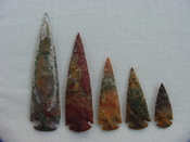 5 Piece Reproduction spearheads Collection  jasper x358