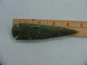 4 3/4 inch reproduction spearhead green spear stone point x368