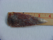Reproduction spear head spearhead point 3 3/4  inch jasper x440