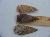 3 replica jasper arrow heads arrowheads 2 3/4 inch xcy107