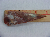 Reproduction spear head spearhead point 3 3/4  inch jasper x660
