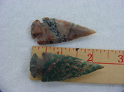 2 reproduction arrowheads 2 1/4 inch jasper arrow heads  xcy119