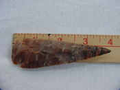 Reproduction spear head spearhead point 3 3/4  inch jasper x643